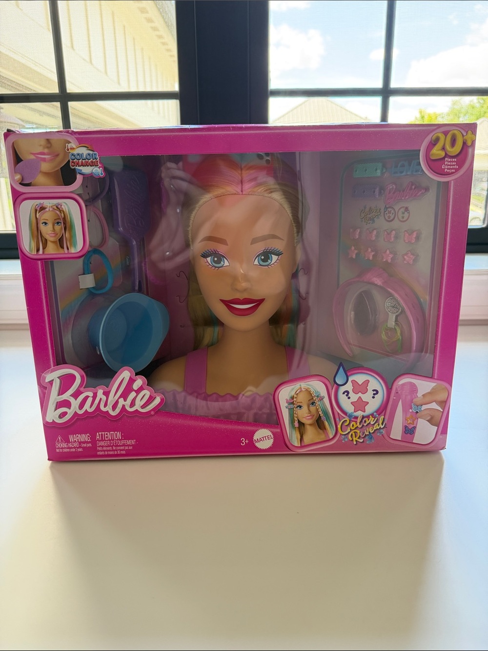 Barbie Styling Head Playset with Pink Accents and Blue Tools